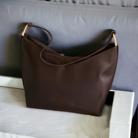 VINTAGE GUCCI TOM FORD ERA CHOCOLATE BROWN SMOOTH LEATHER SHOULDER BAG - Picture 4 of 9